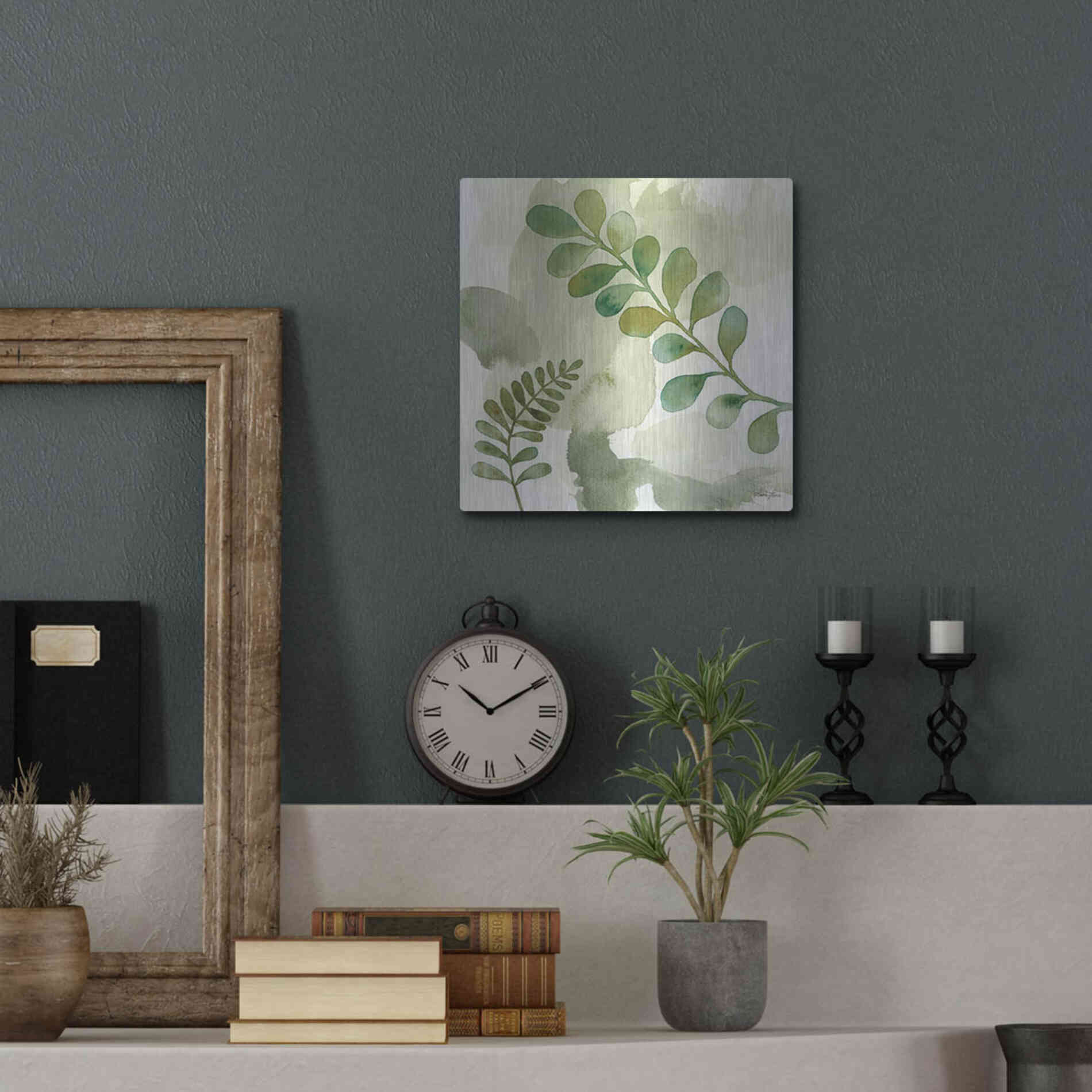 Luxe Metal Art 'Wood Land Walk III' by Laura Horn, Metal Wall Art,12x12