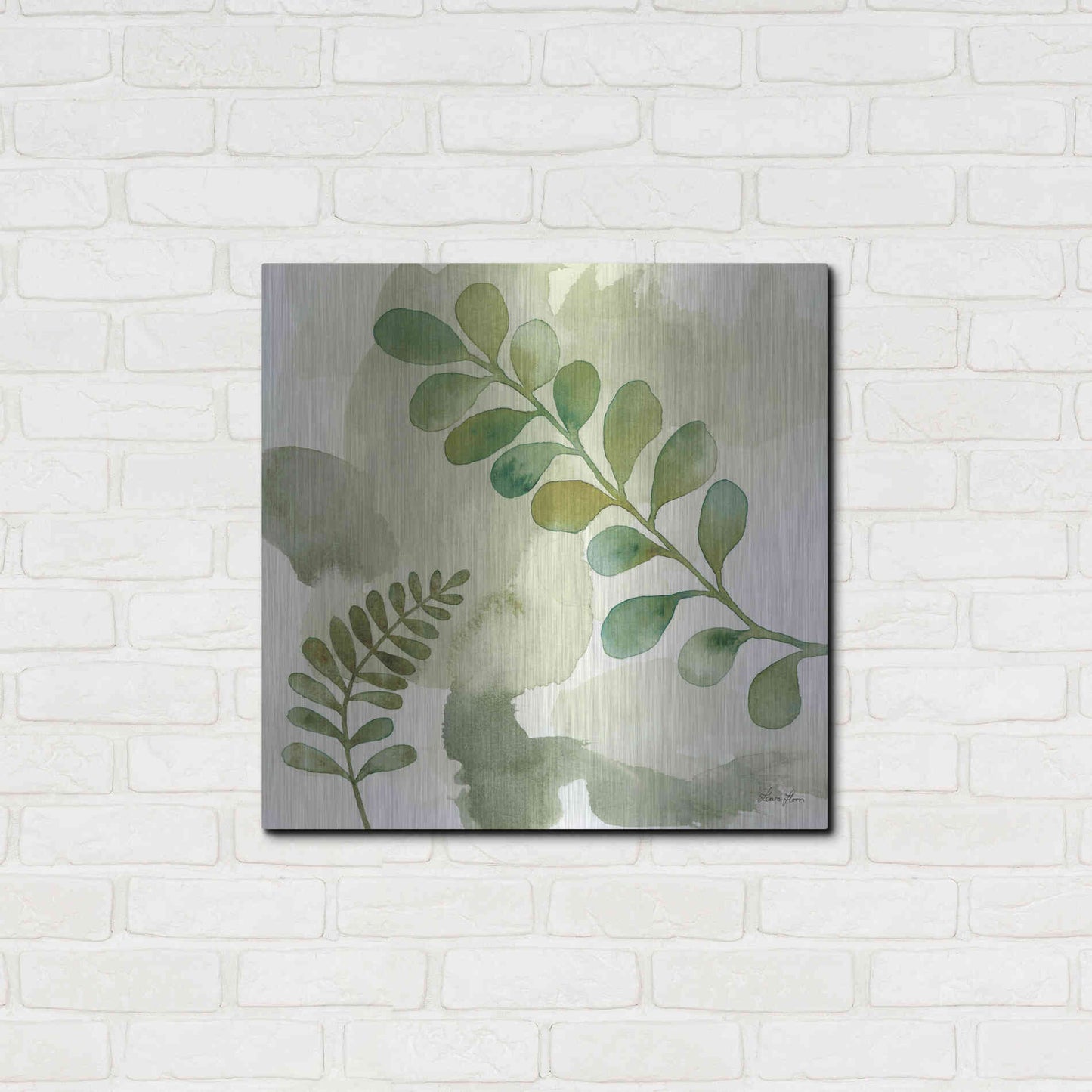 Luxe Metal Art 'Wood Land Walk III' by Laura Horn, Metal Wall Art,24x24