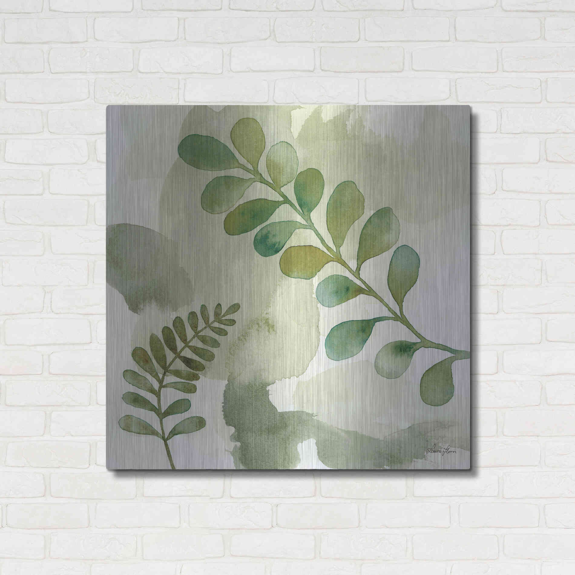 Luxe Metal Art 'Wood Land Walk III' by Laura Horn, Metal Wall Art,36x36