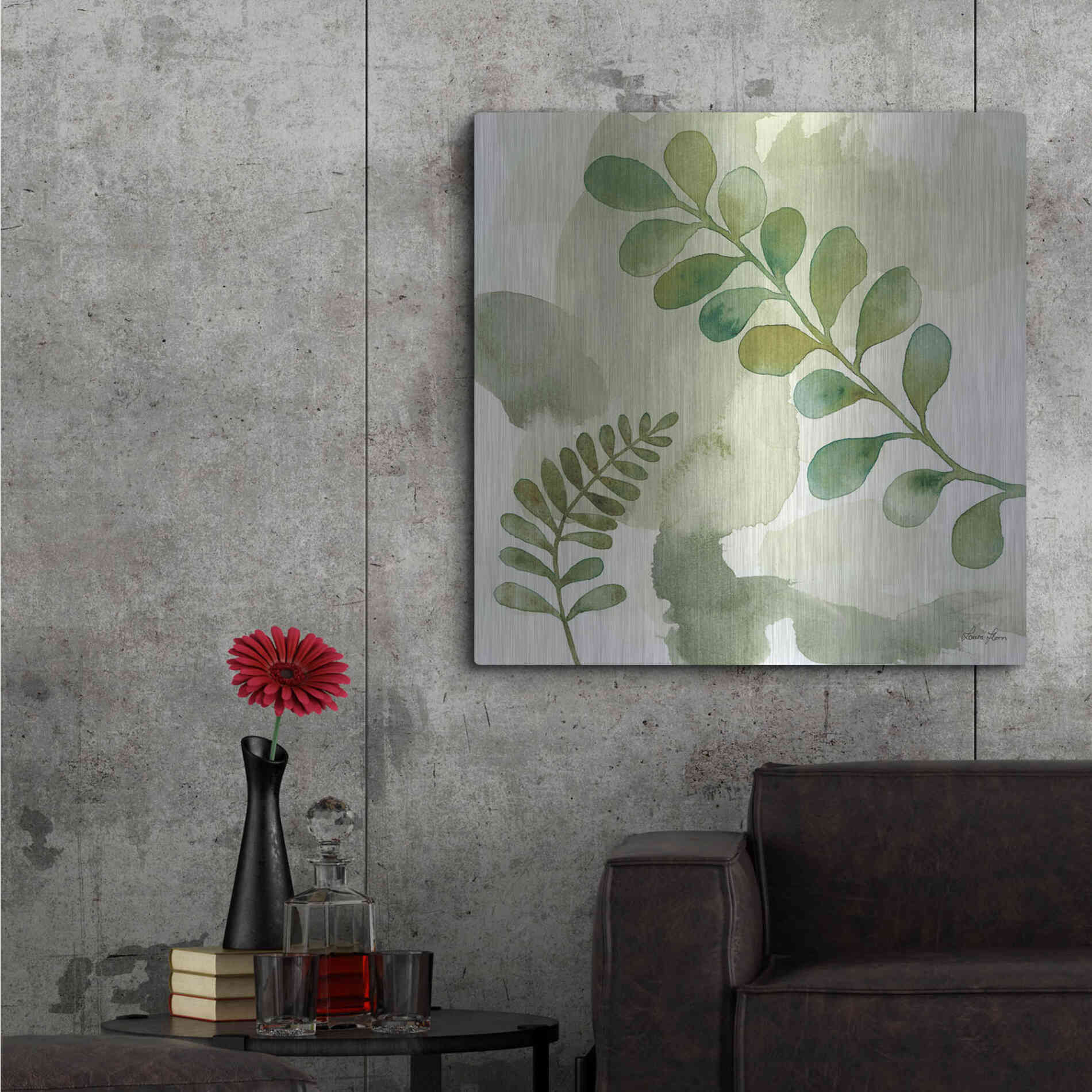 Luxe Metal Art 'Wood Land Walk III' by Laura Horn, Metal Wall Art,36x36