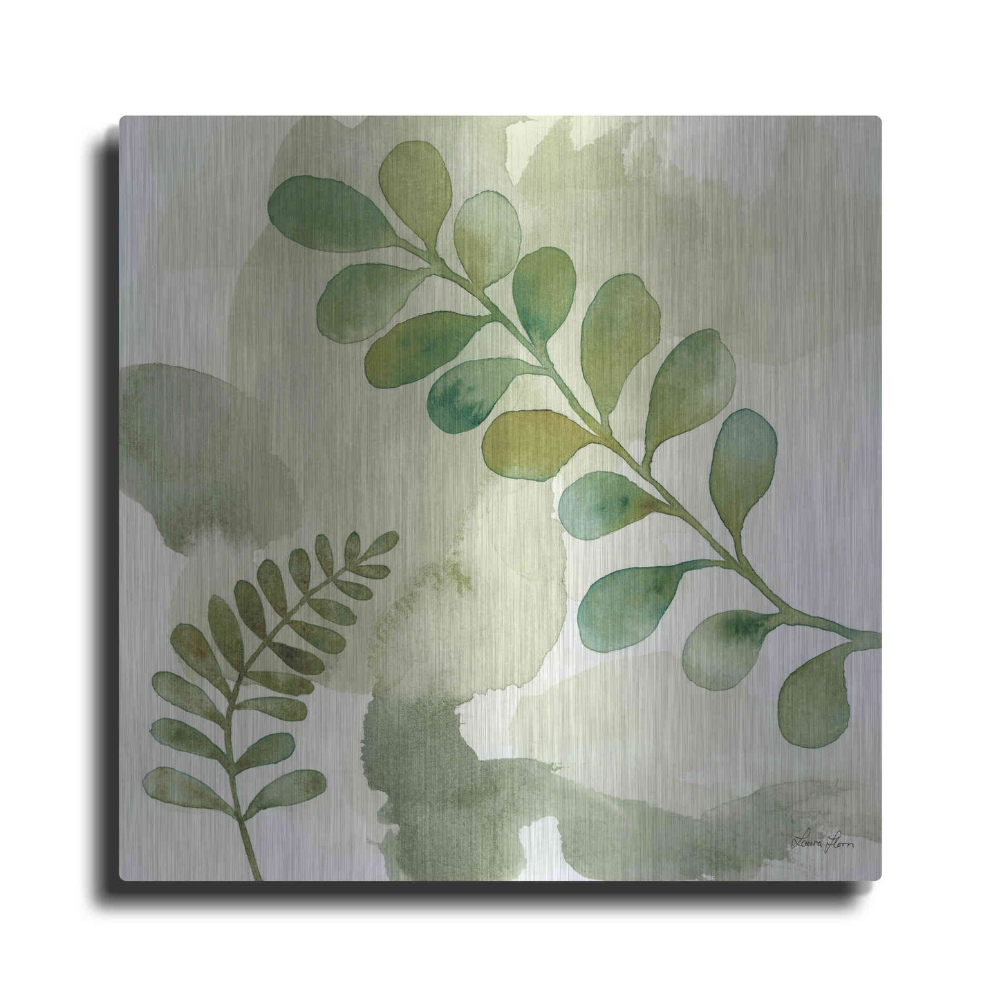 Luxe Metal Art 'Wood Land Walk III' by Laura Horn, Metal Wall Art