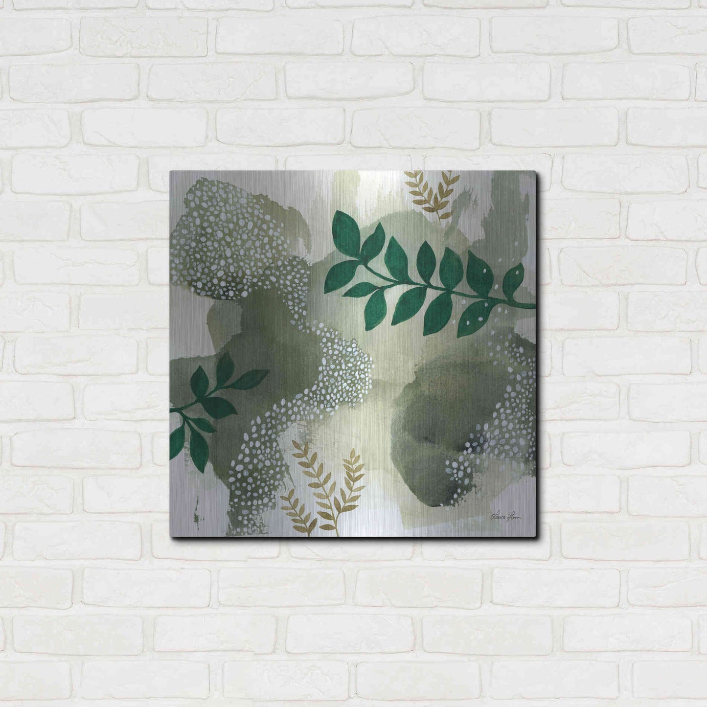 Luxe Metal Art 'Wood Land Walk IV' by Laura Horn, Metal Wall Art,24x24