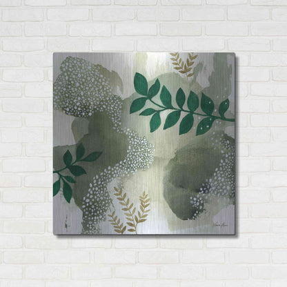 Luxe Metal Art 'Wood Land Walk IV' by Laura Horn, Metal Wall Art,36x36