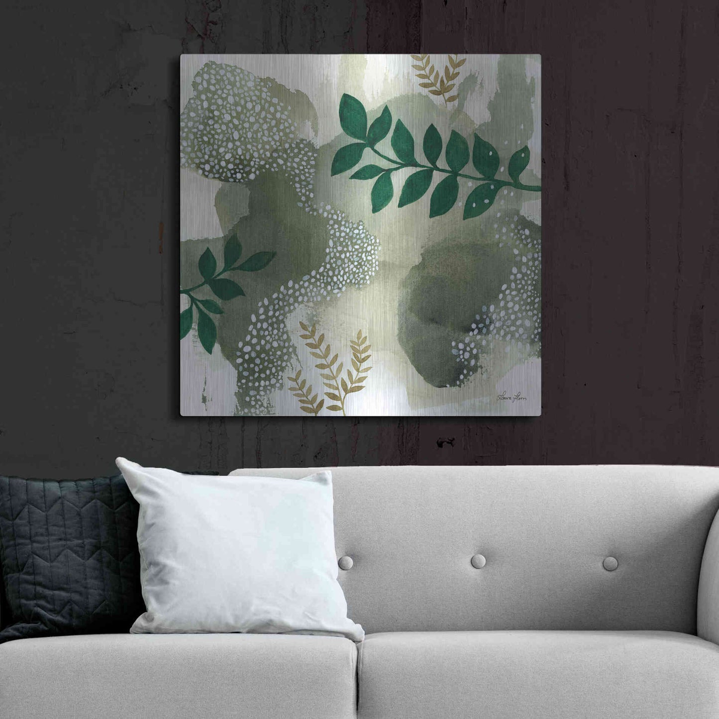 Luxe Metal Art 'Wood Land Walk IV' by Laura Horn, Metal Wall Art,36x36