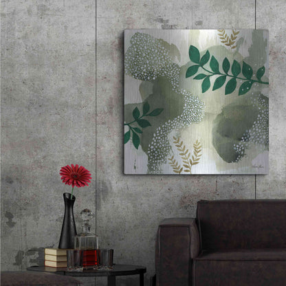 Luxe Metal Art 'Wood Land Walk IV' by Laura Horn, Metal Wall Art,36x36