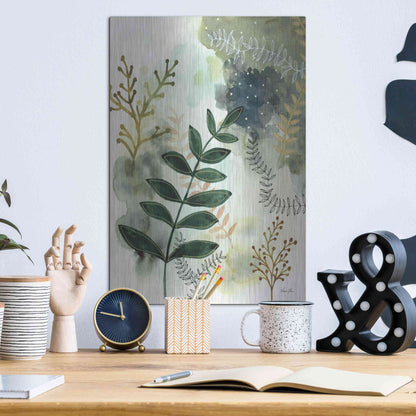 Luxe Metal Art 'Wood Land Walk V' by Laura Horn, Metal Wall Art,12x16