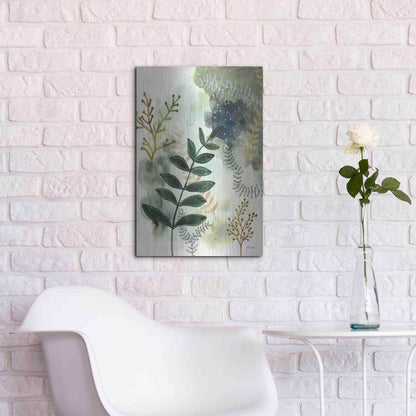 Luxe Metal Art 'Wood Land Walk V' by Laura Horn, Metal Wall Art,16x24