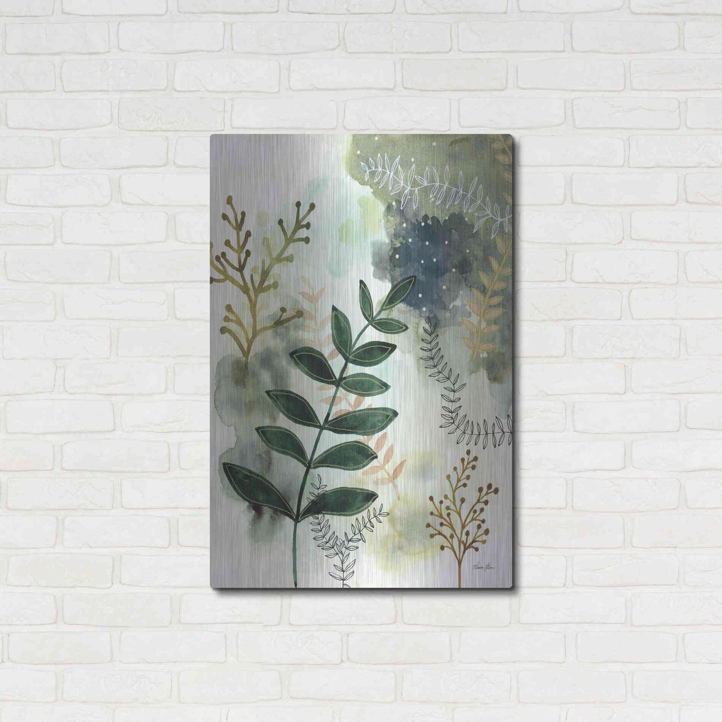 Luxe Metal Art 'Wood Land Walk V' by Laura Horn, Metal Wall Art,24x36