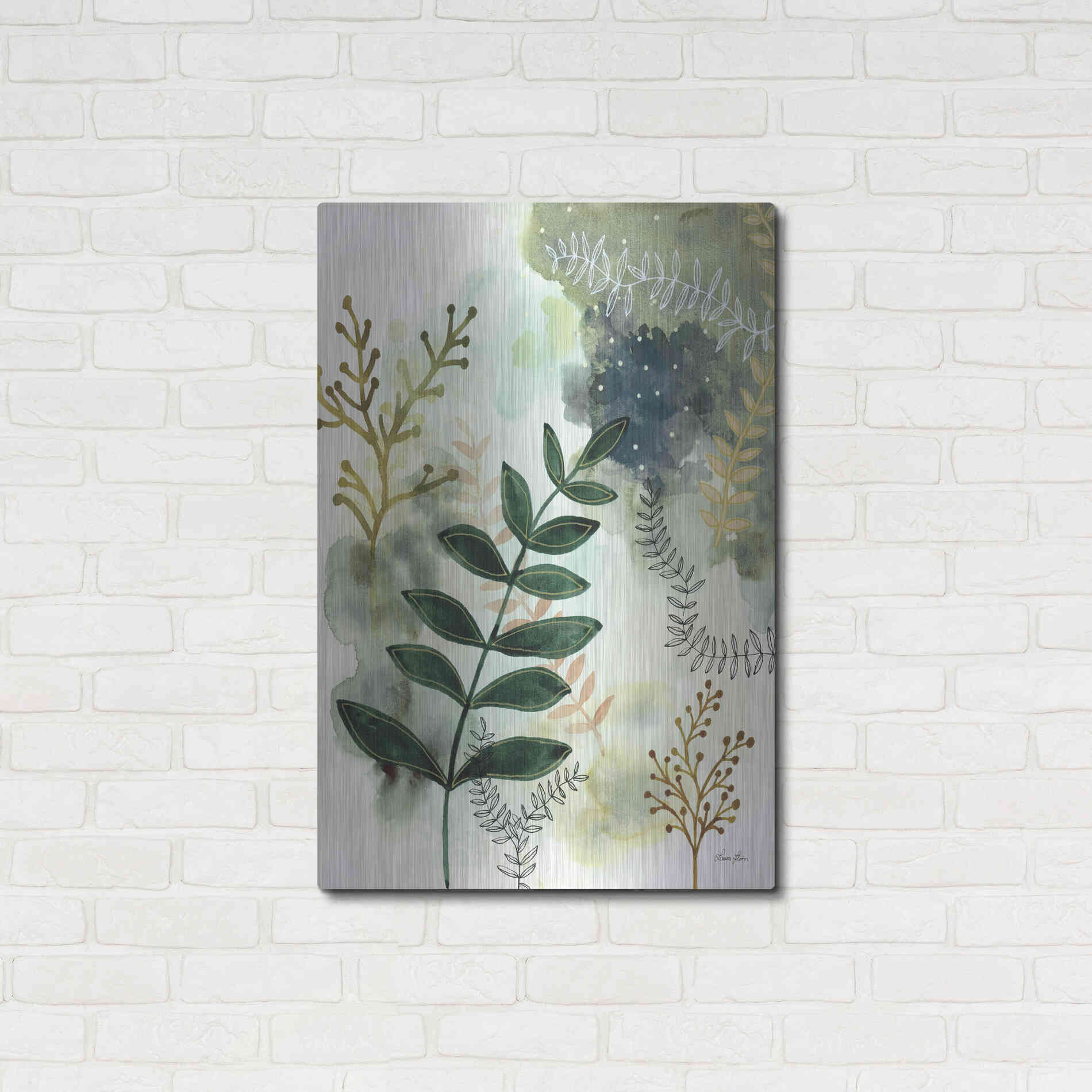 Luxe Metal Art 'Wood Land Walk V' by Laura Horn, Metal Wall Art,24x36