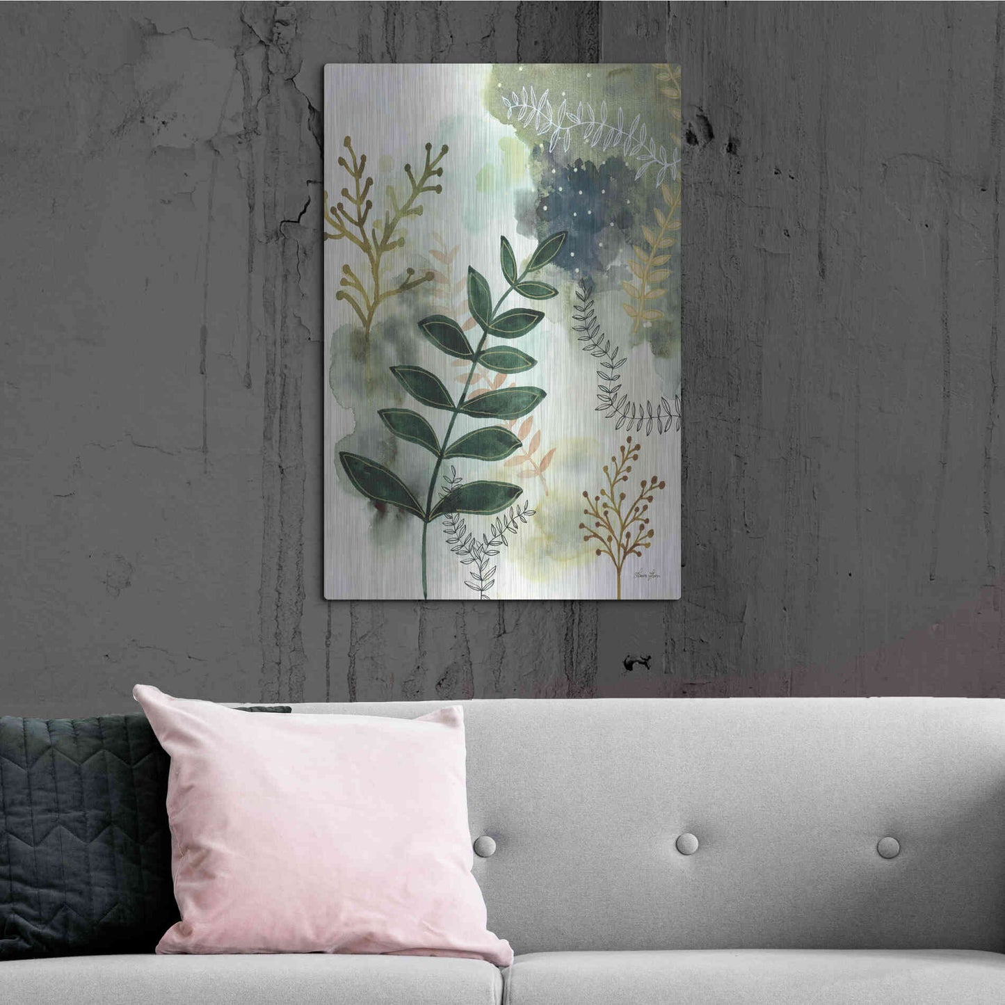 Luxe Metal Art 'Wood Land Walk V' by Laura Horn, Metal Wall Art,24x36