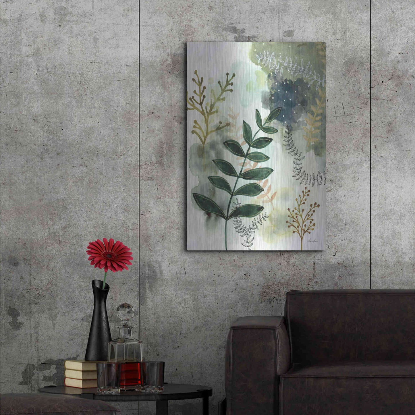 Luxe Metal Art 'Wood Land Walk V' by Laura Horn, Metal Wall Art,24x36