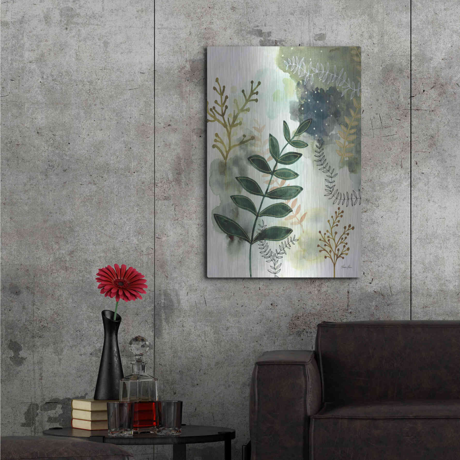 Luxe Metal Art 'Wood Land Walk V' by Laura Horn, Metal Wall Art,24x36