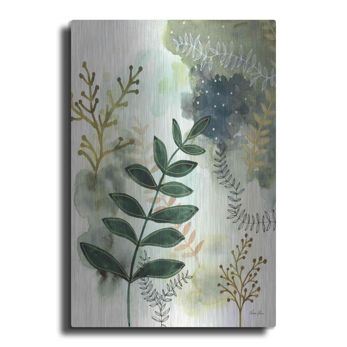 Luxe Metal Art 'Wood Land Walk V' by Laura Horn, Metal Wall Art
