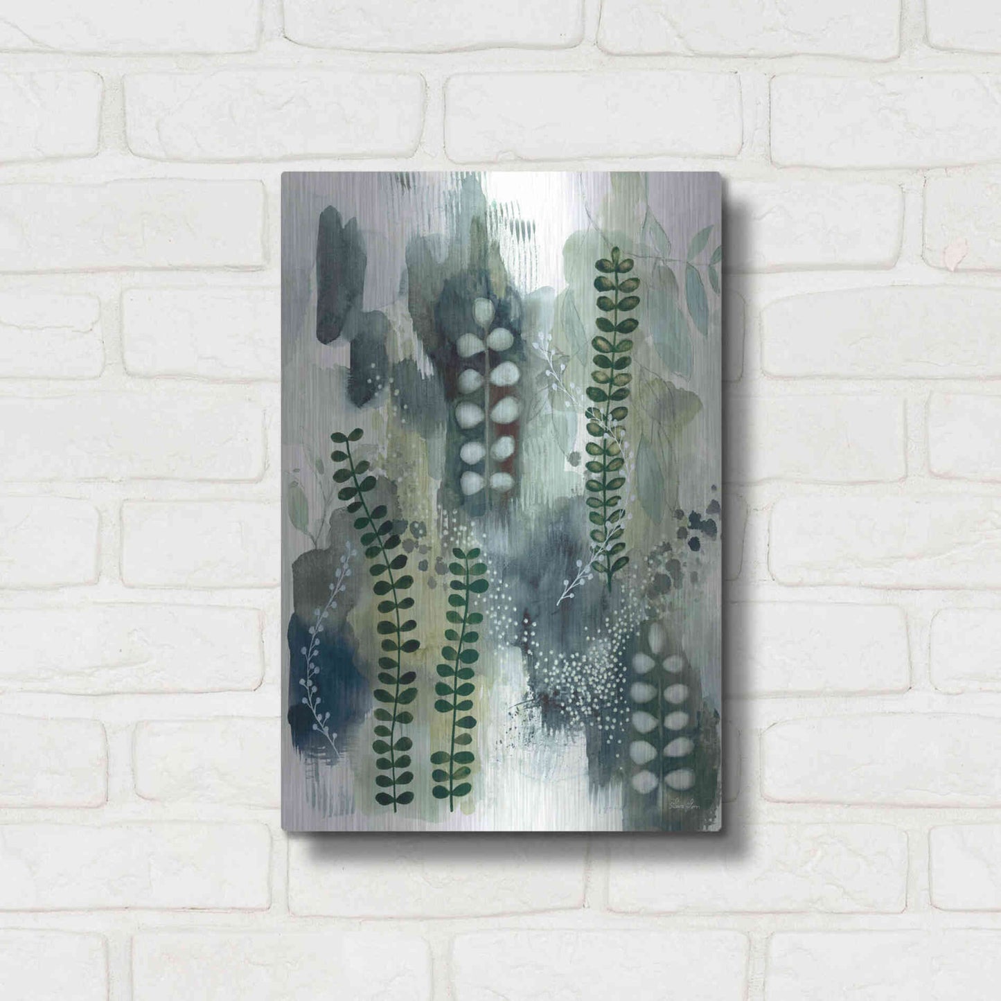 Luxe Metal Art 'Wood Land Walk VI' by Laura Horn, Metal Wall Art,12x16