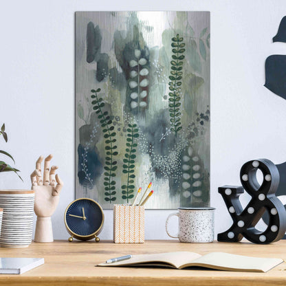 Luxe Metal Art 'Wood Land Walk VI' by Laura Horn, Metal Wall Art,12x16