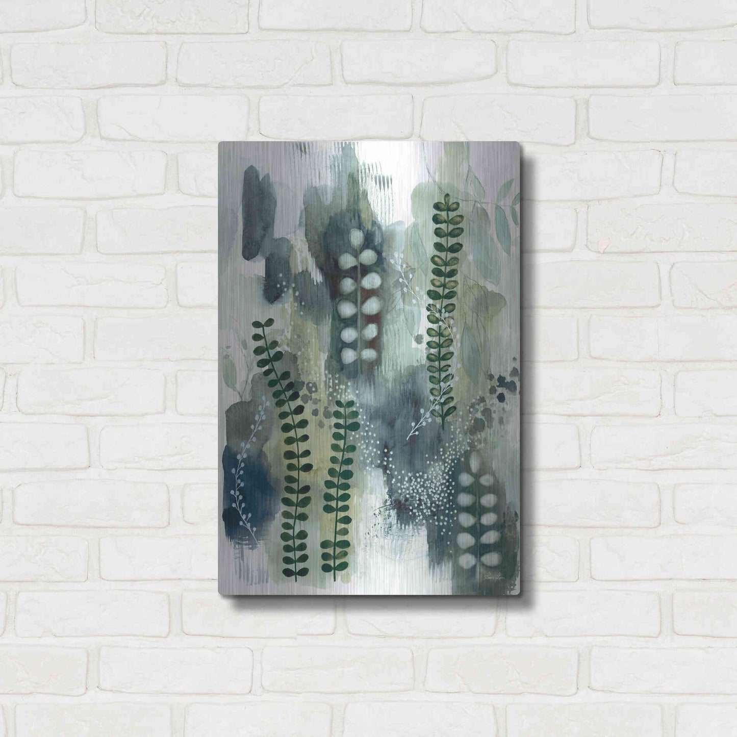 Luxe Metal Art 'Wood Land Walk VI' by Laura Horn, Metal Wall Art,16x24