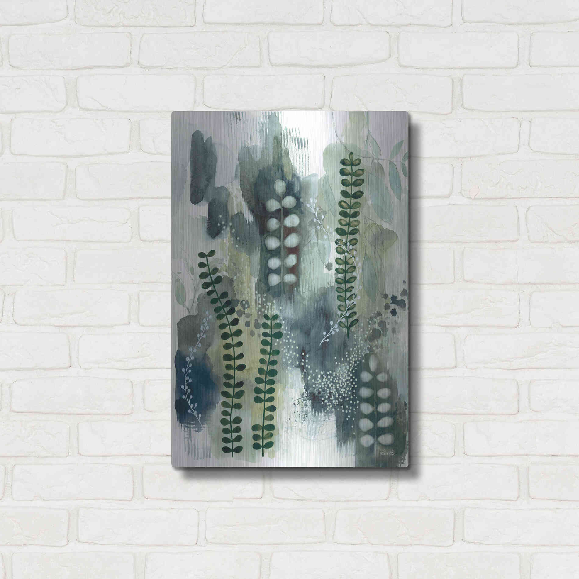 Luxe Metal Art 'Wood Land Walk VI' by Laura Horn, Metal Wall Art,16x24