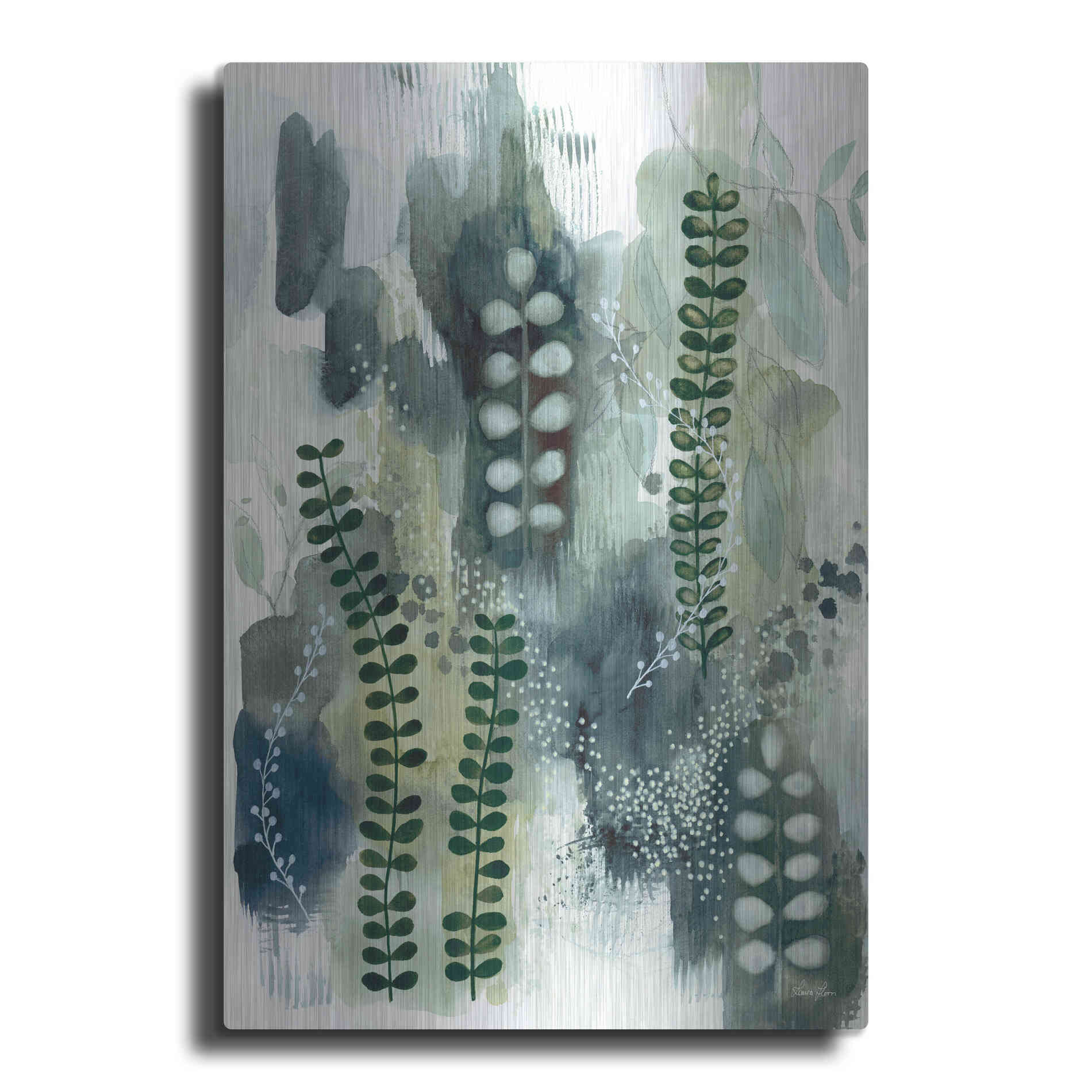 Luxe Metal Art 'Wood Land Walk VI' by Laura Horn, Metal Wall Art