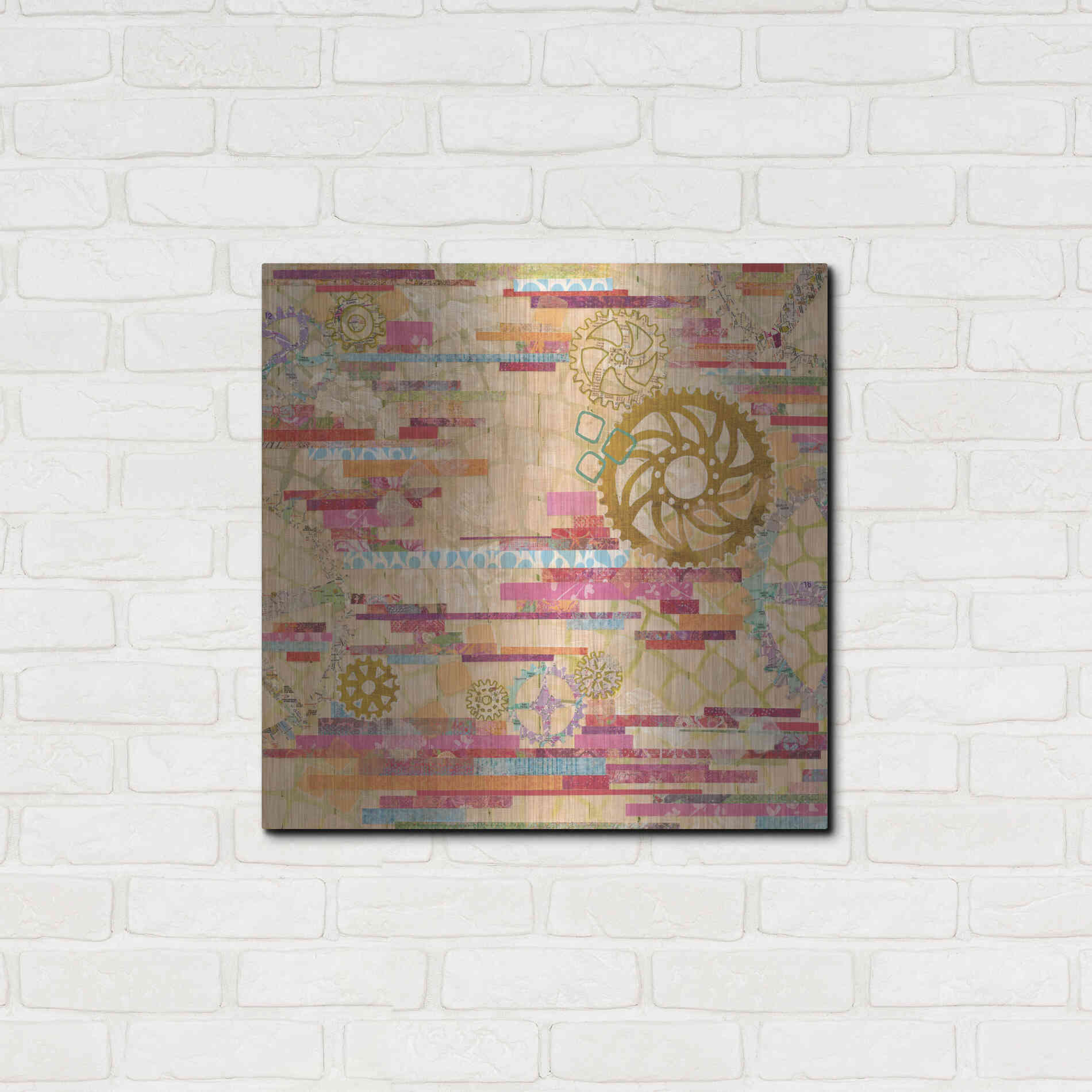 Luxe Metal Art 'EU Timetable I' by Kathy Ferguson, Metal Wall Art,24x24