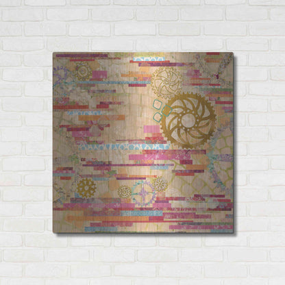 Luxe Metal Art 'EU Timetable I' by Kathy Ferguson, Metal Wall Art,36x36