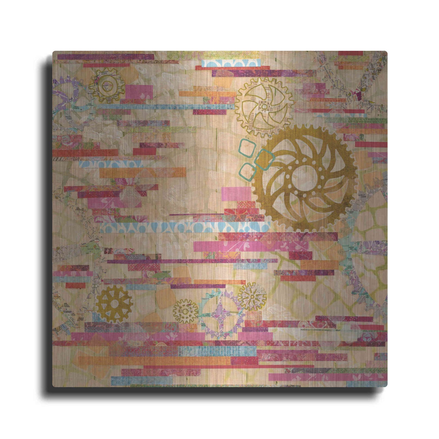 Luxe Metal Art 'EU Timetable I' by Kathy Ferguson, Metal Wall Art