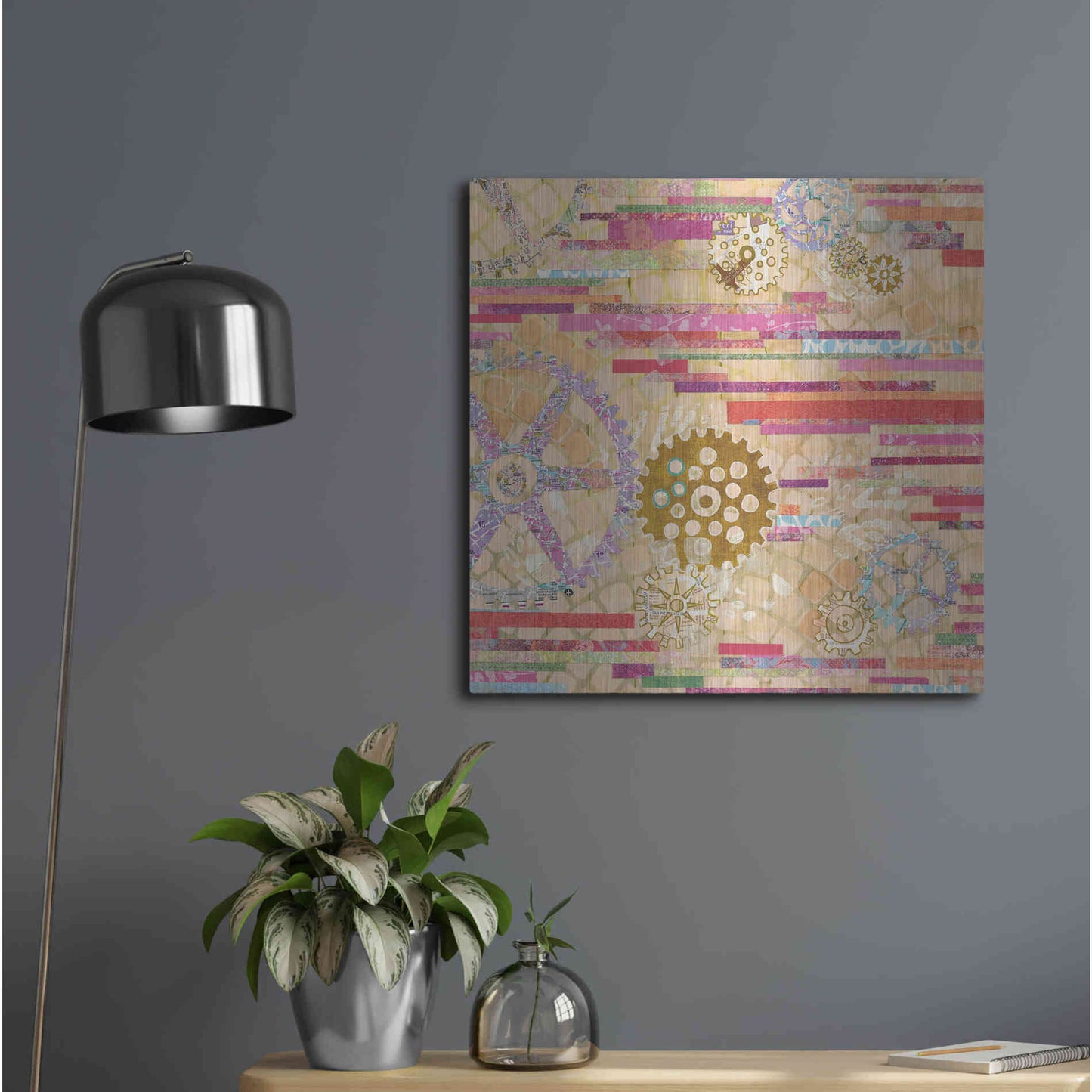 Luxe Metal Art 'EU Timetable II' by Kathy Ferguson, Metal Wall Art,24x24