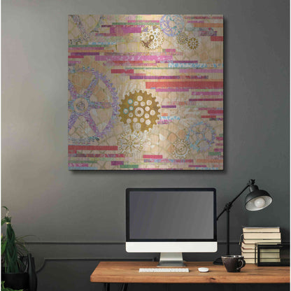 Luxe Metal Art 'EU Timetable II' by Kathy Ferguson, Metal Wall Art,36x36