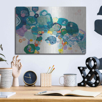 Luxe Metal Art 'Bridging our Differences' by Kathy Ferguson, Metal Wall Art,16x12