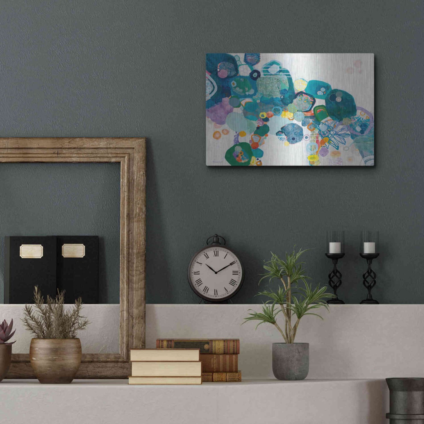 Luxe Metal Art 'Bridging our Differences' by Kathy Ferguson, Metal Wall Art,16x12