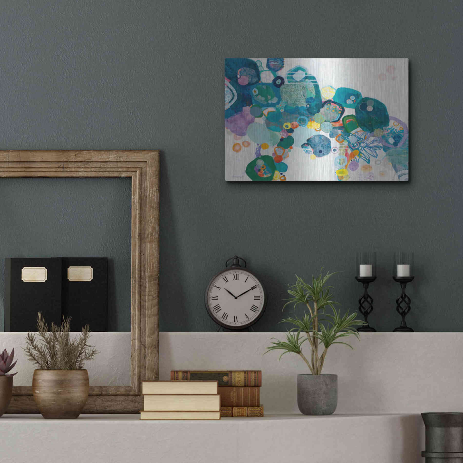 Luxe Metal Art 'Bridging our Differences' by Kathy Ferguson, Metal Wall Art,16x12