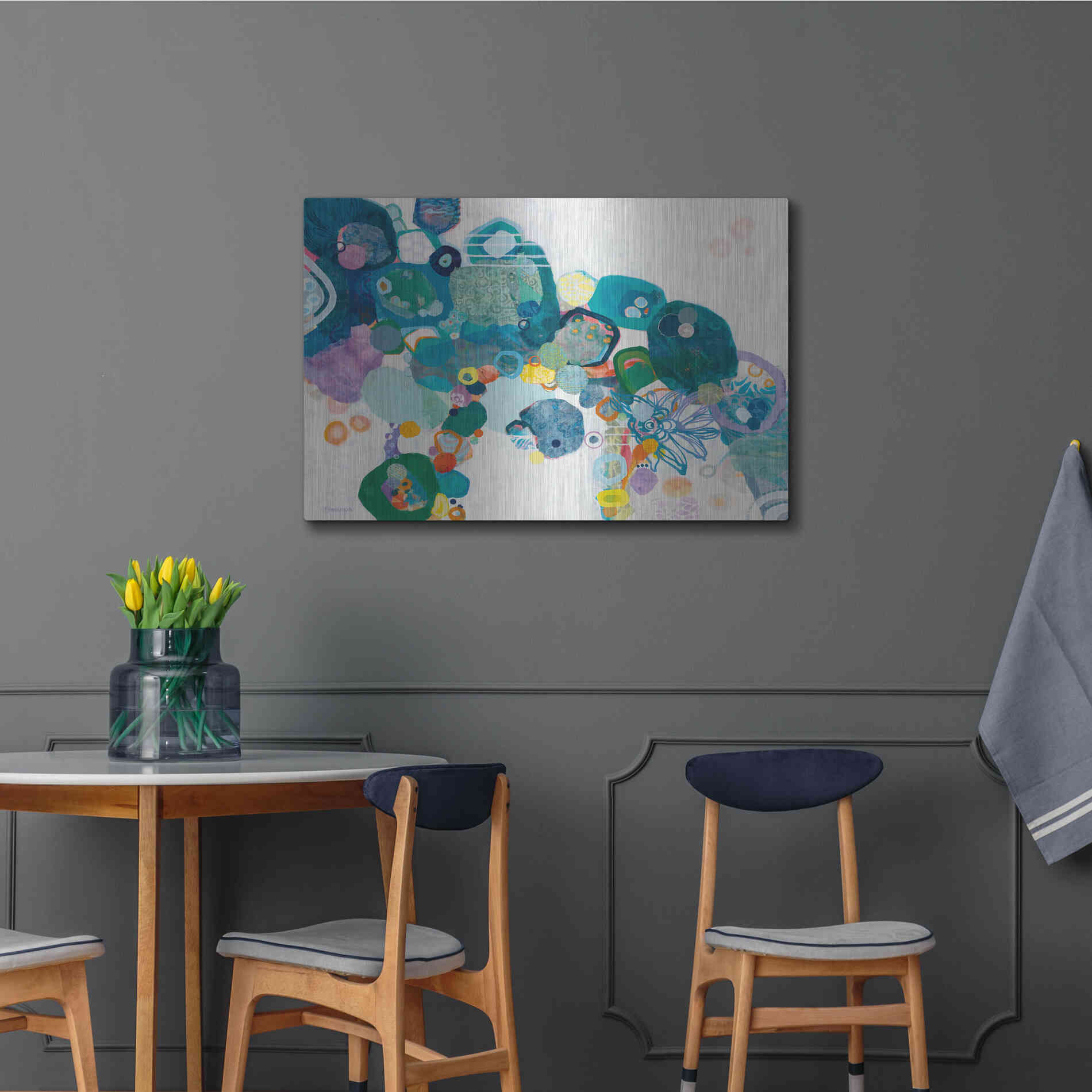 Luxe Metal Art 'Bridging our Differences' by Kathy Ferguson, Metal Wall Art,36x24