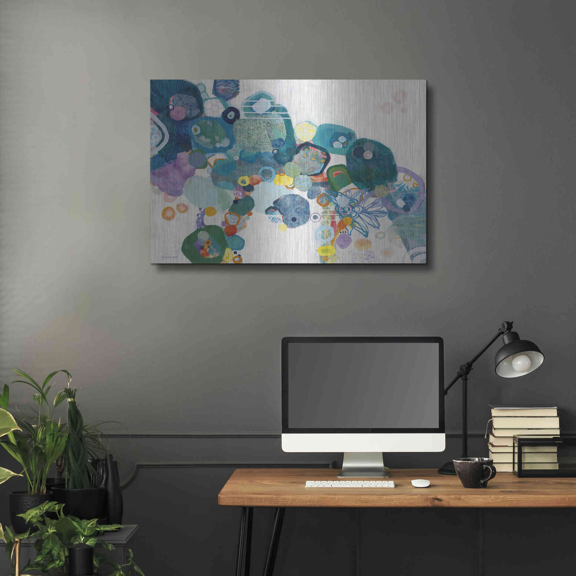 Luxe Metal Art 'Bridging our Differences' by Kathy Ferguson, Metal Wall Art,36x24