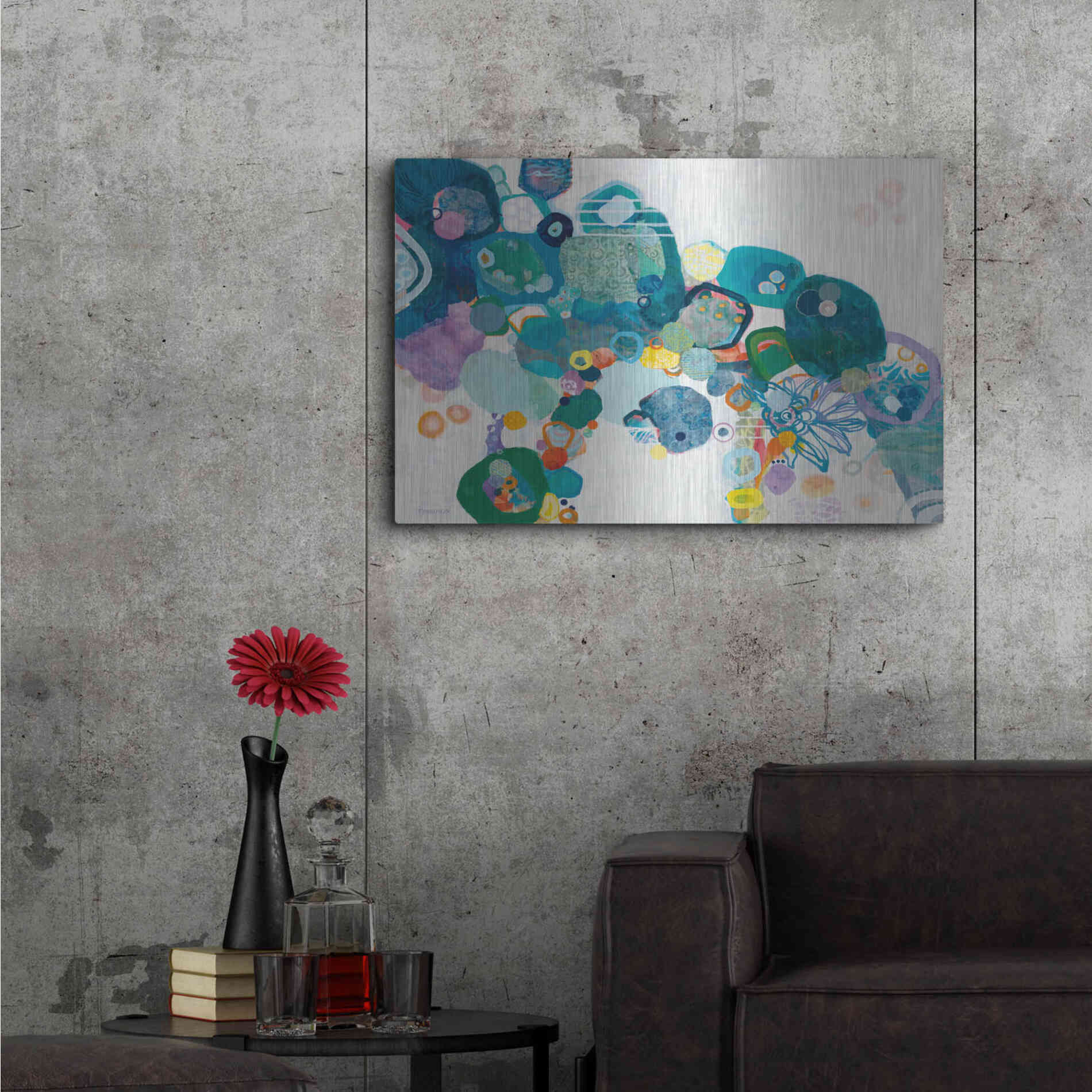 Luxe Metal Art 'Bridging our Differences' by Kathy Ferguson, Metal Wall Art,36x24