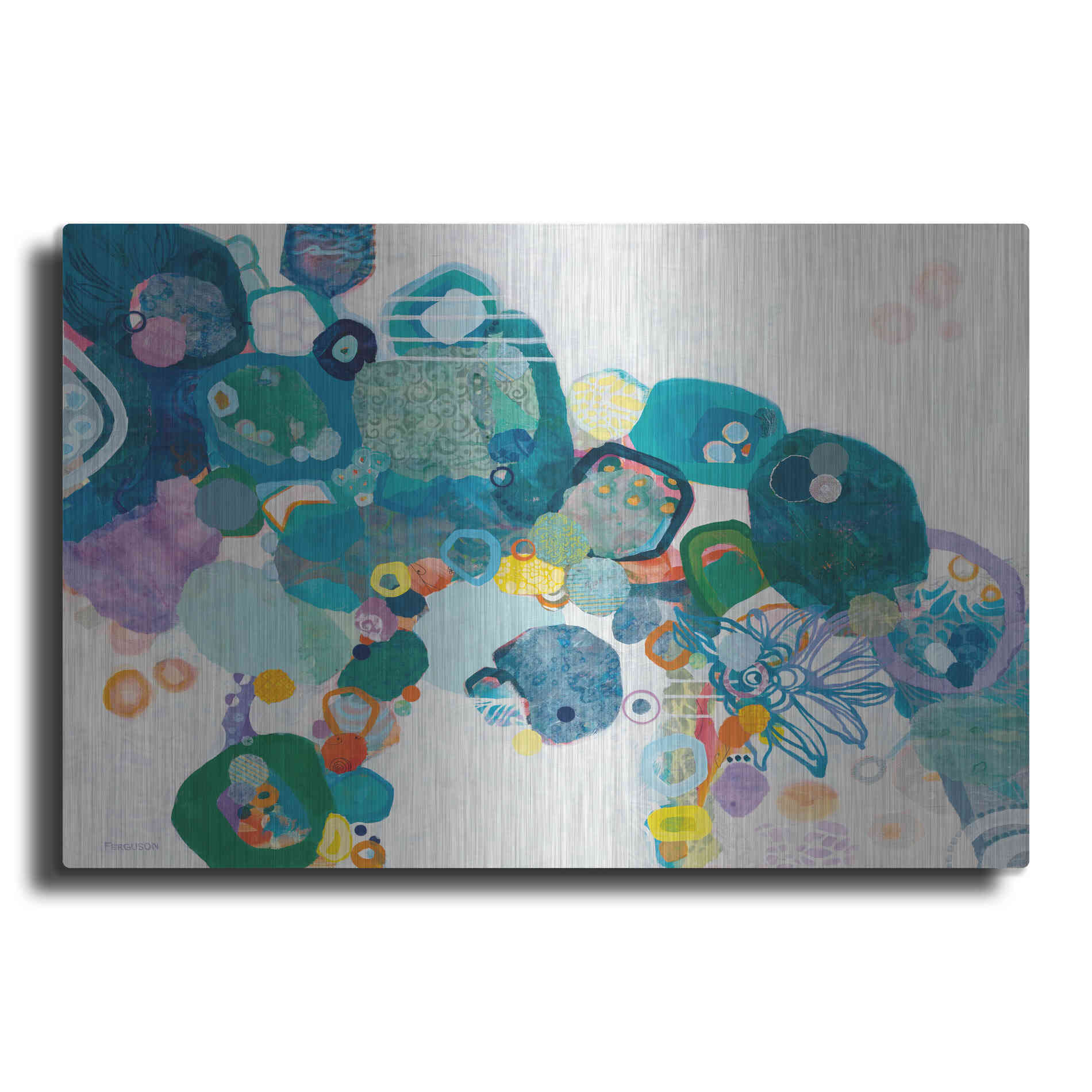 Luxe Metal Art 'Bridging our Differences' by Kathy Ferguson, Metal Wall Art