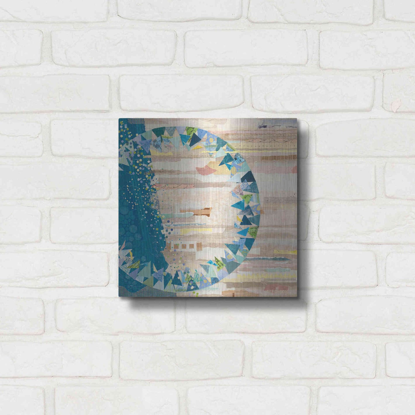 Luxe Metal Art 'The Calm and The Storm' by Kathy Ferguson, Metal Wall Art,12x12