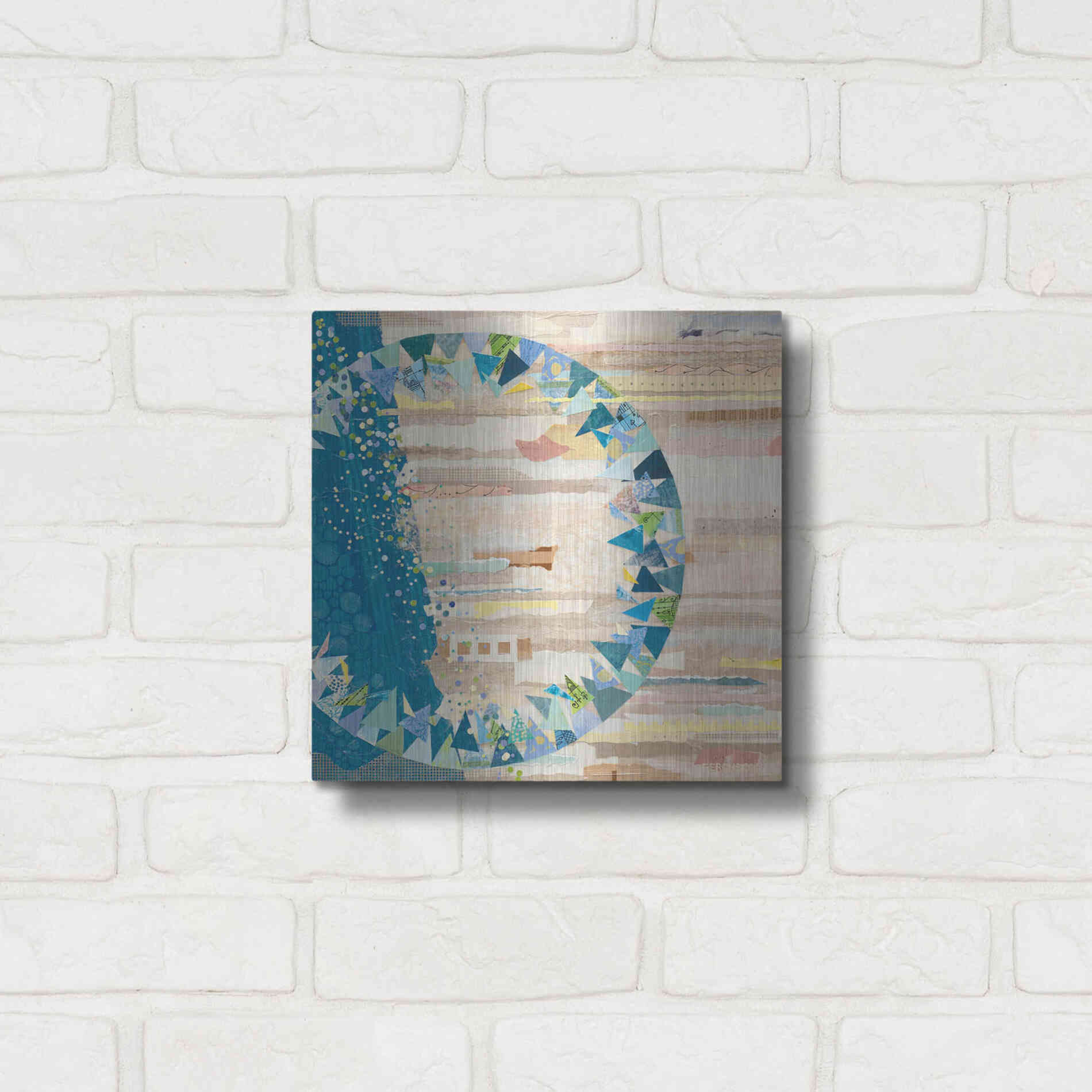 Luxe Metal Art 'The Calm and The Storm' by Kathy Ferguson, Metal Wall Art,12x12