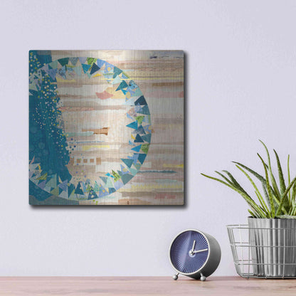 Luxe Metal Art 'The Calm and The Storm' by Kathy Ferguson, Metal Wall Art,12x12