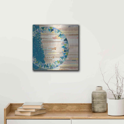 Luxe Metal Art 'The Calm and The Storm' by Kathy Ferguson, Metal Wall Art,12x12