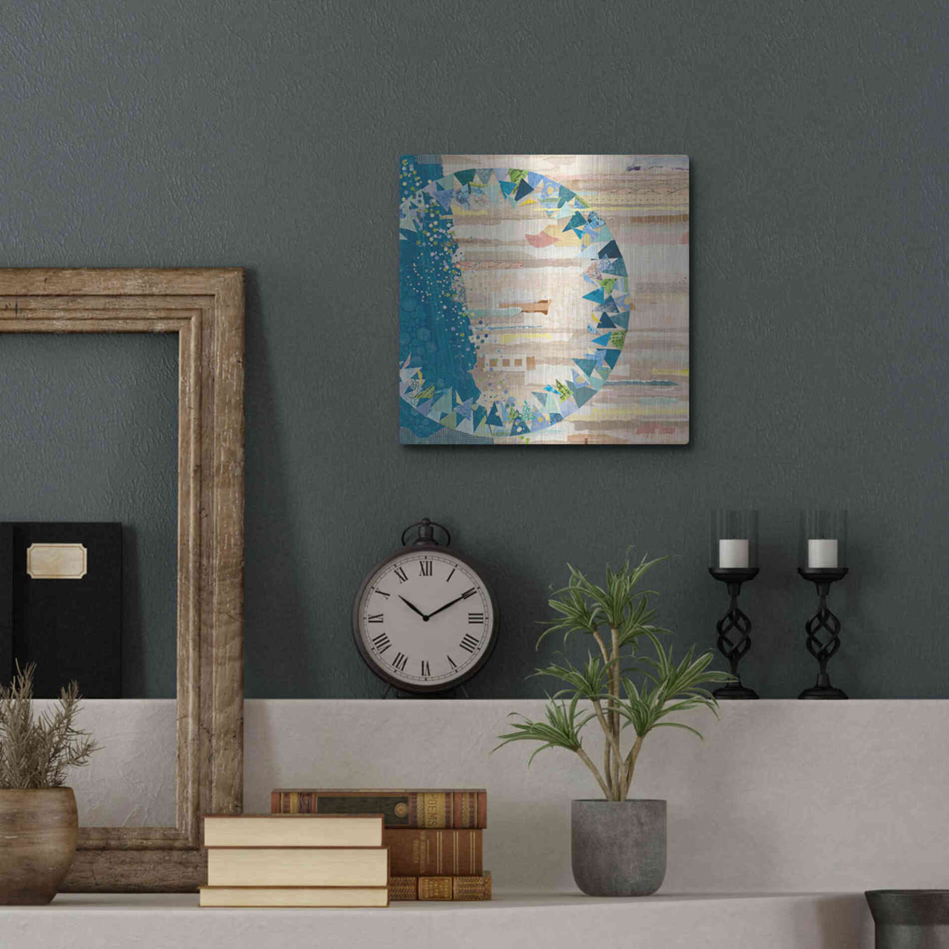 Luxe Metal Art 'The Calm and The Storm' by Kathy Ferguson, Metal Wall Art,12x12