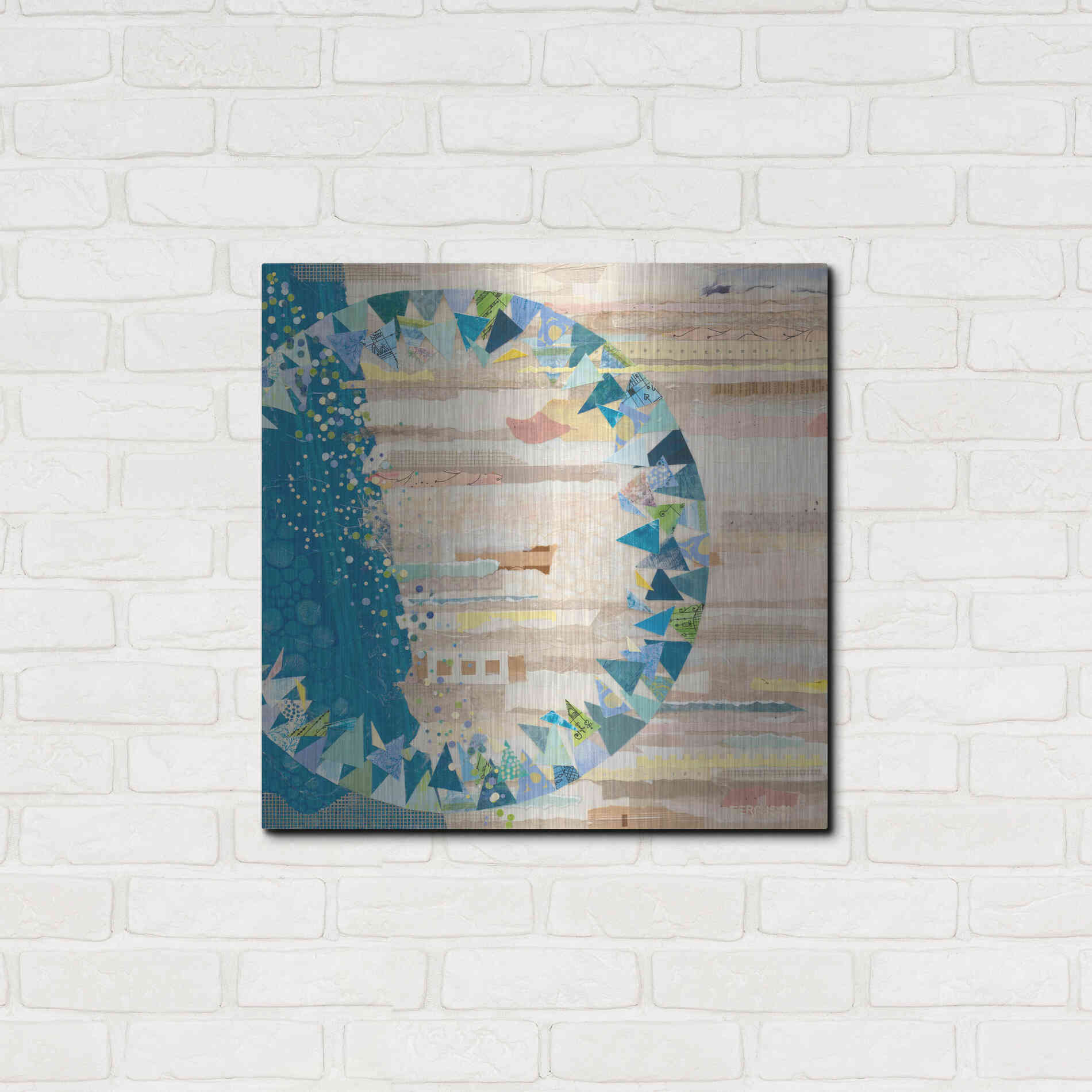 Luxe Metal Art 'The Calm and The Storm' by Kathy Ferguson, Metal Wall Art,24x24