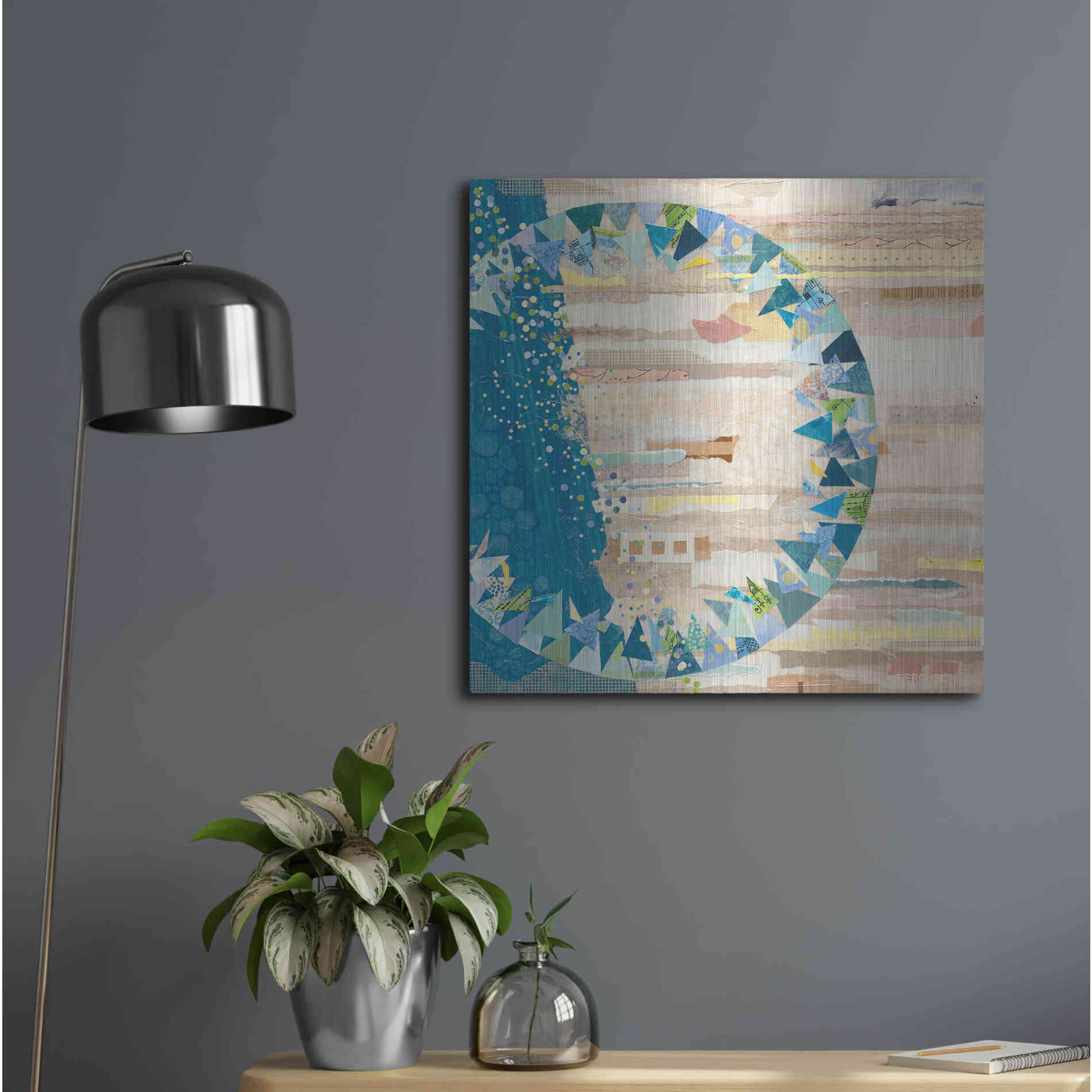 Luxe Metal Art 'The Calm and The Storm' by Kathy Ferguson, Metal Wall Art,24x24