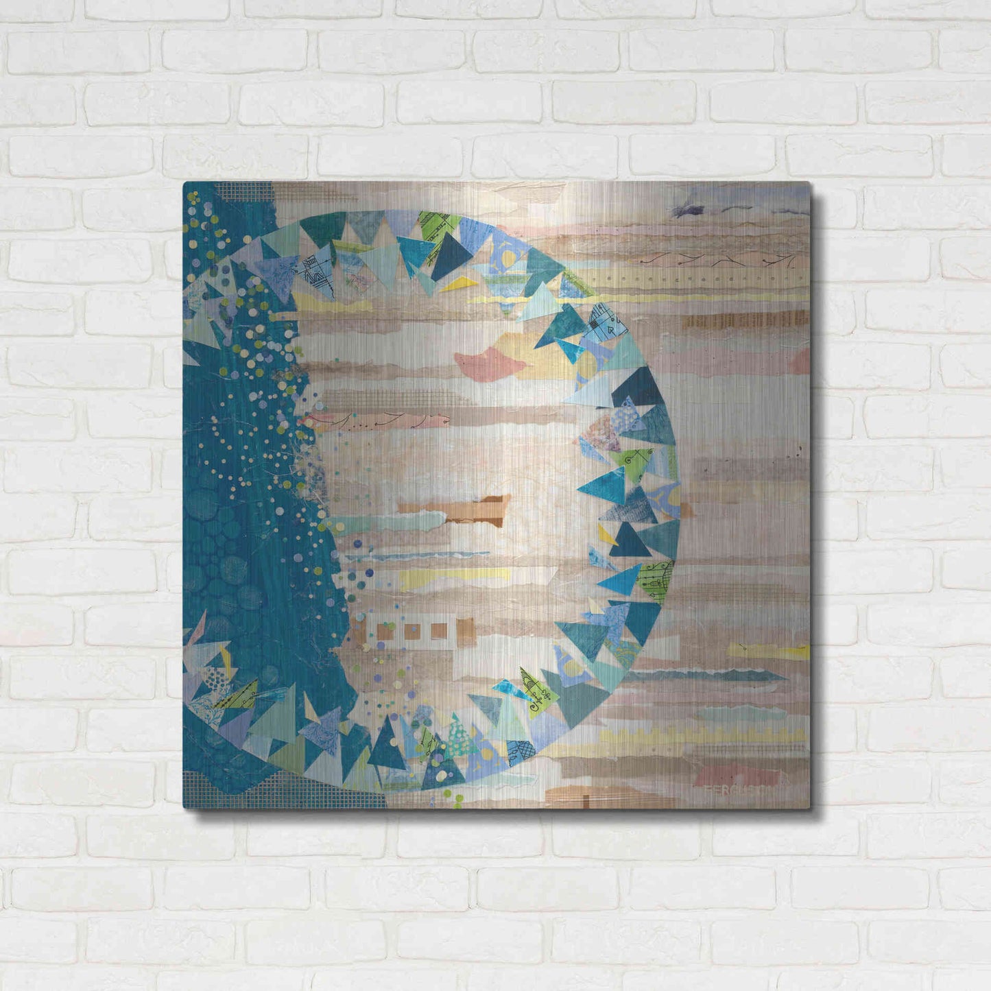 Luxe Metal Art 'The Calm and The Storm' by Kathy Ferguson, Metal Wall Art,36x36