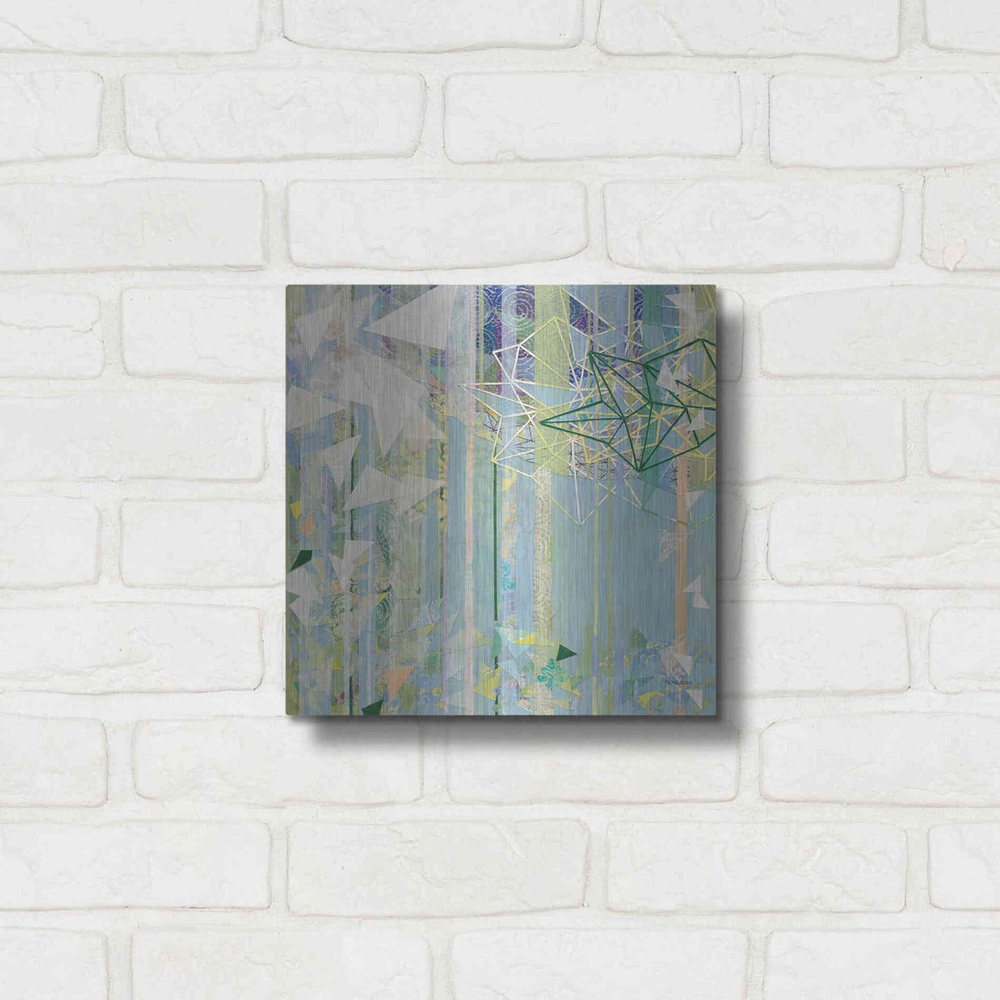 Luxe Metal Art 'Hanging Around I' by Kathy Ferguson, Metal Wall Art,12x12