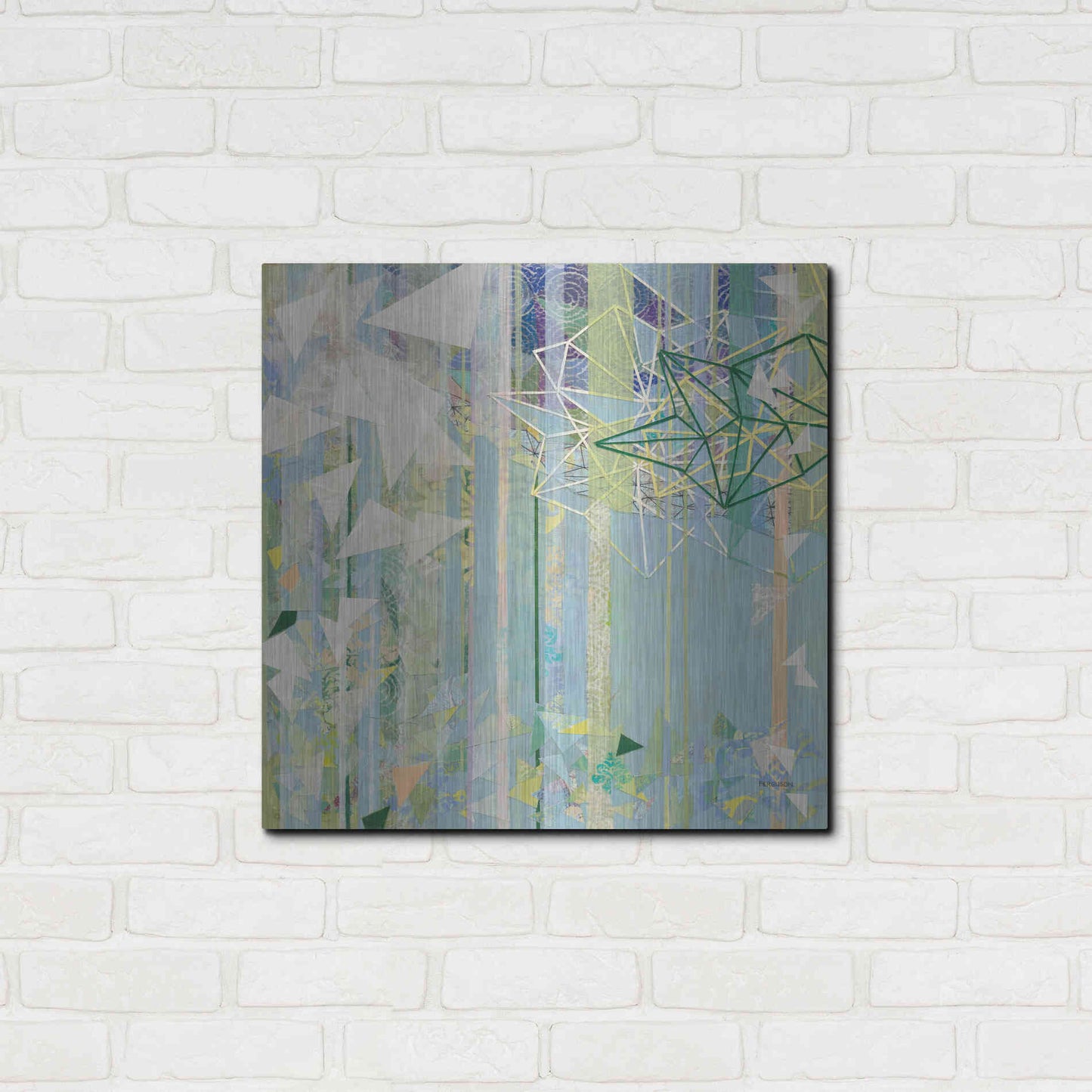 Luxe Metal Art 'Hanging Around I' by Kathy Ferguson, Metal Wall Art,24x24