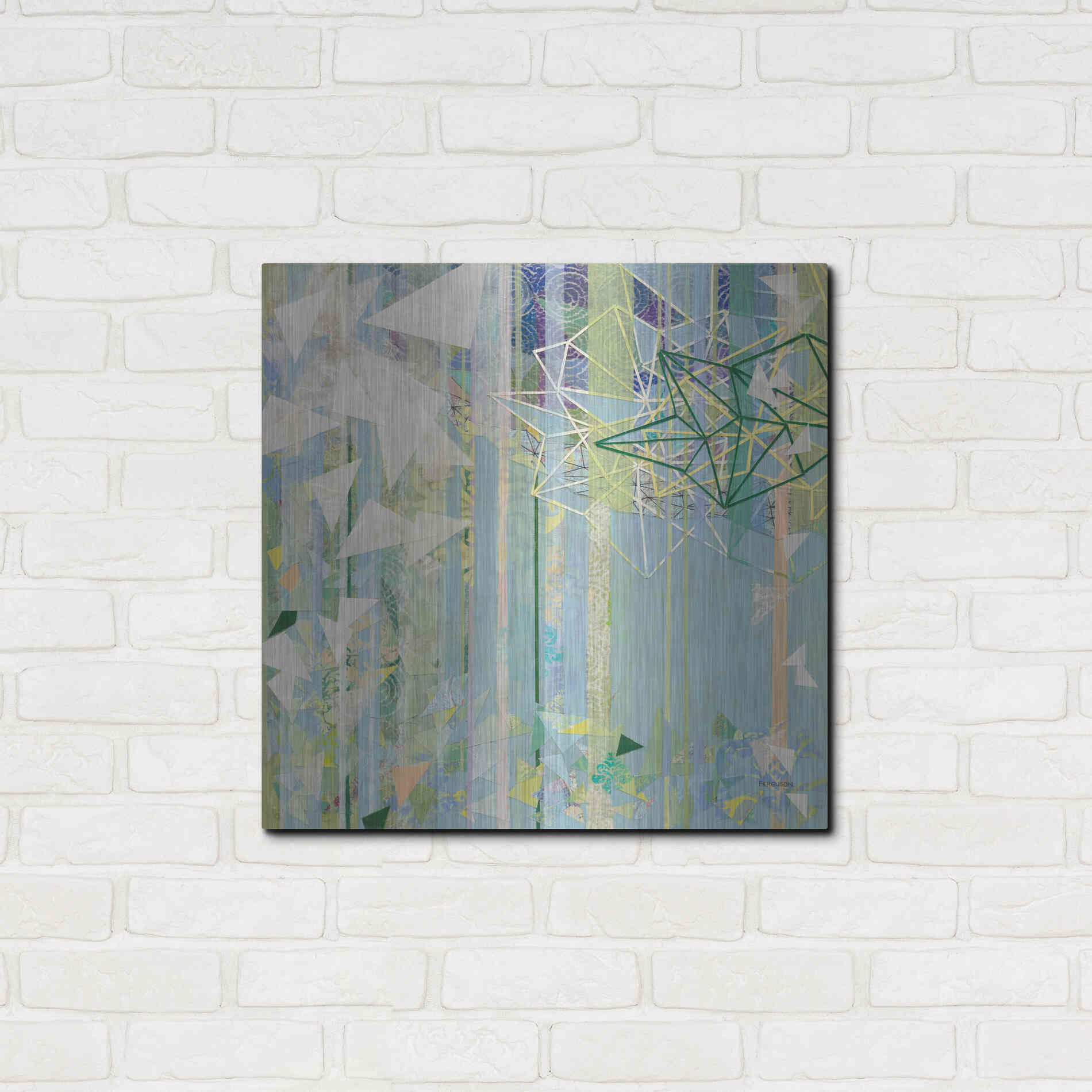 Luxe Metal Art 'Hanging Around I' by Kathy Ferguson, Metal Wall Art,24x24