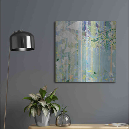 Luxe Metal Art 'Hanging Around I' by Kathy Ferguson, Metal Wall Art,24x24