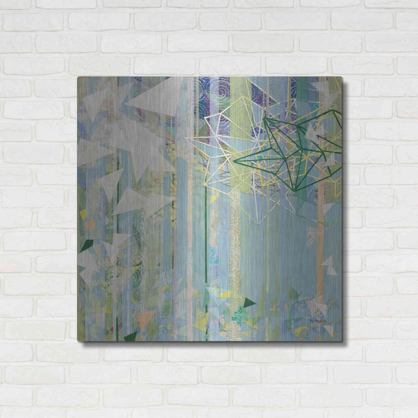 Luxe Metal Art 'Hanging Around I' by Kathy Ferguson, Metal Wall Art,36x36