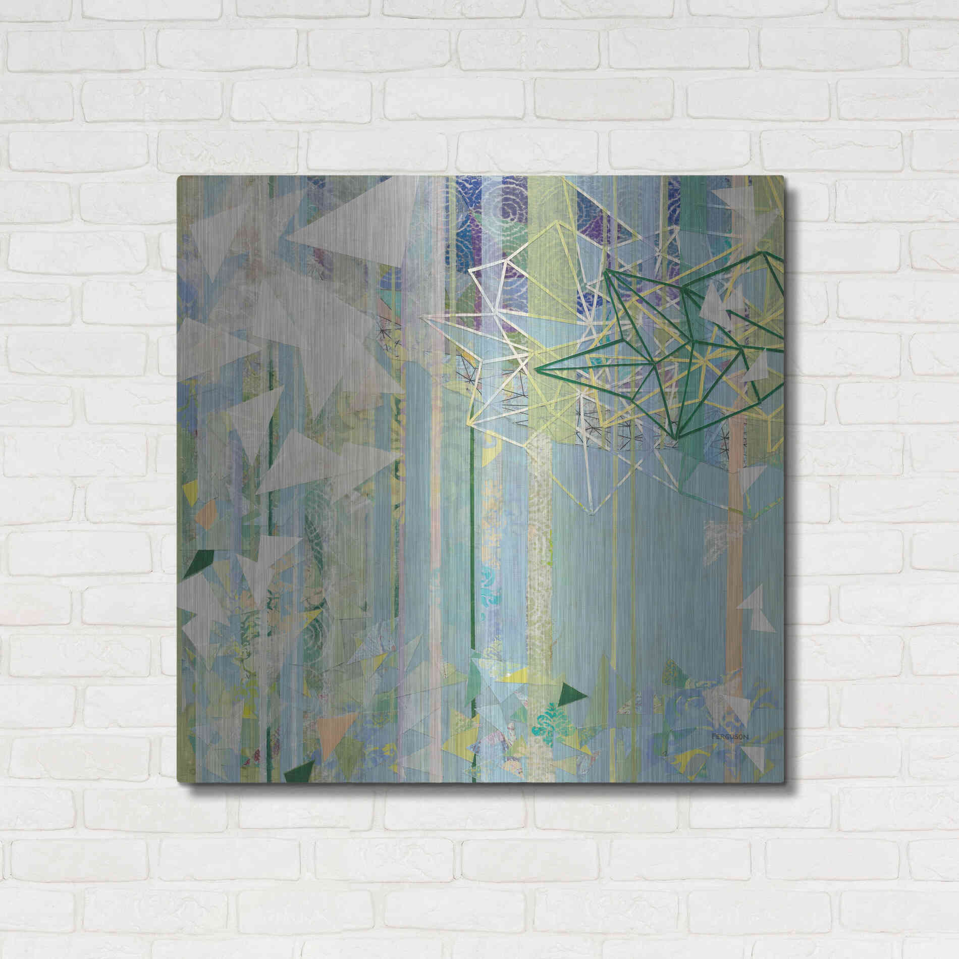 Luxe Metal Art 'Hanging Around I' by Kathy Ferguson, Metal Wall Art,36x36