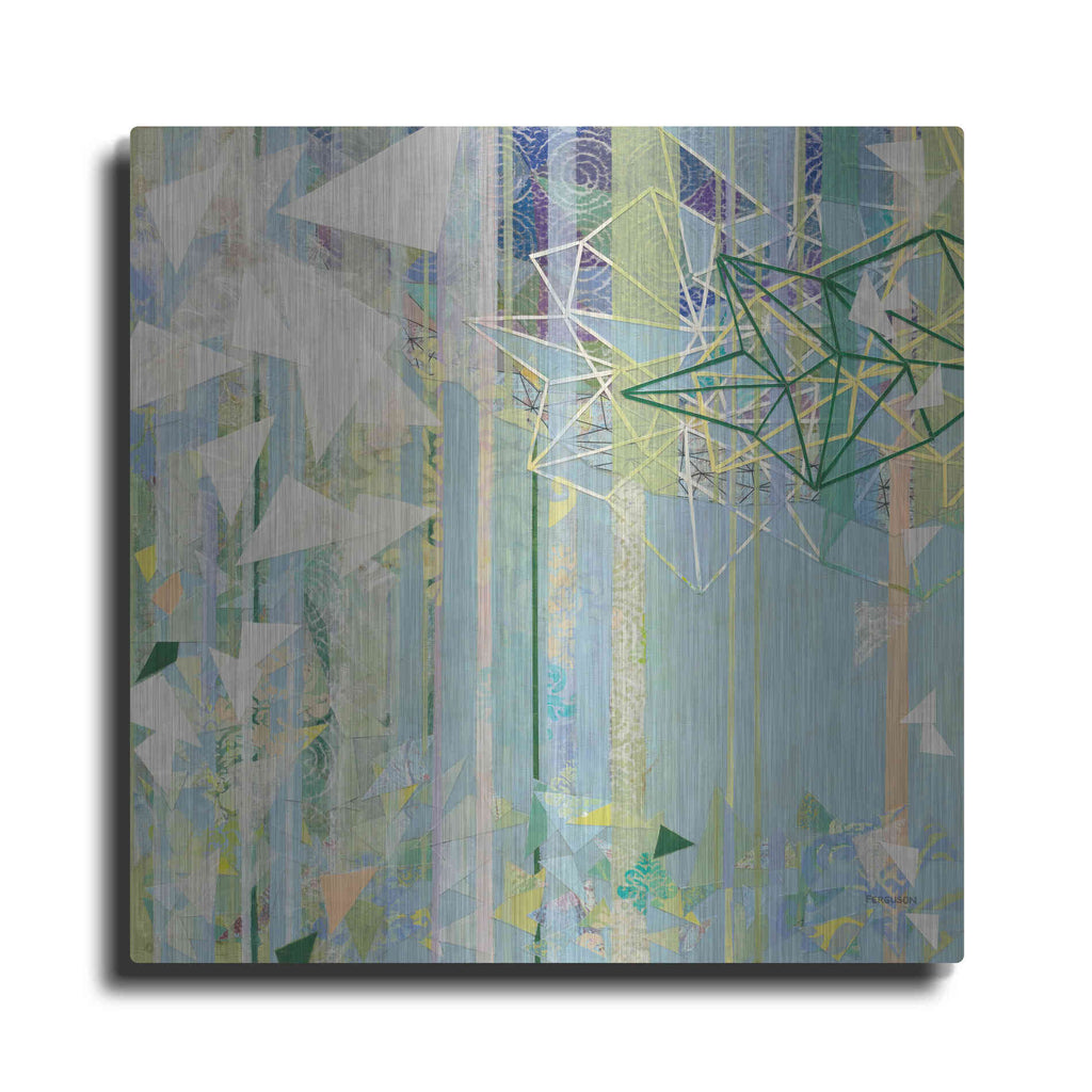 Luxe Metal Art 'Hanging Around I' by Kathy Ferguson, Metal Wall Art