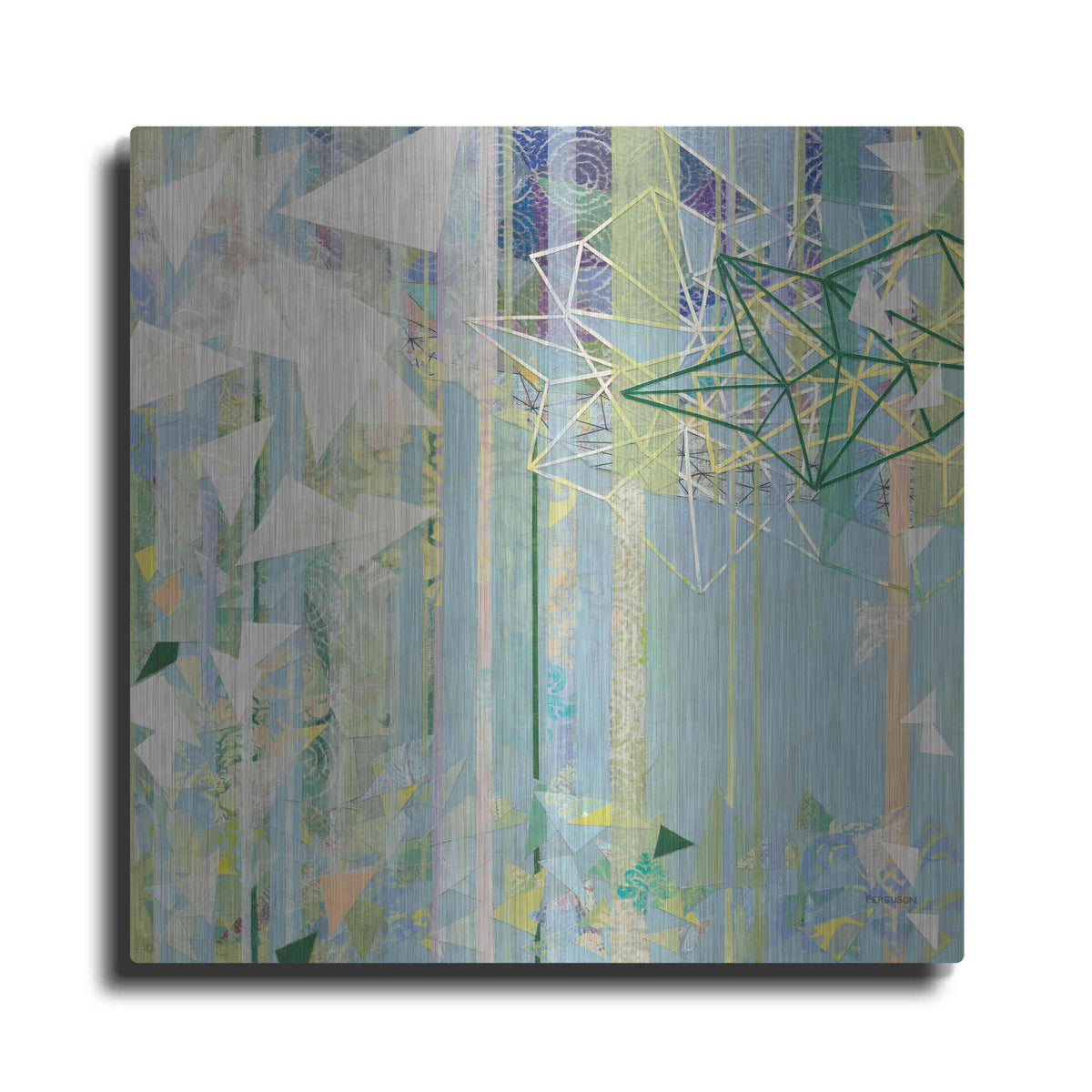 Luxe Metal Art 'Hanging Around I' by Kathy Ferguson, Metal Wall Art